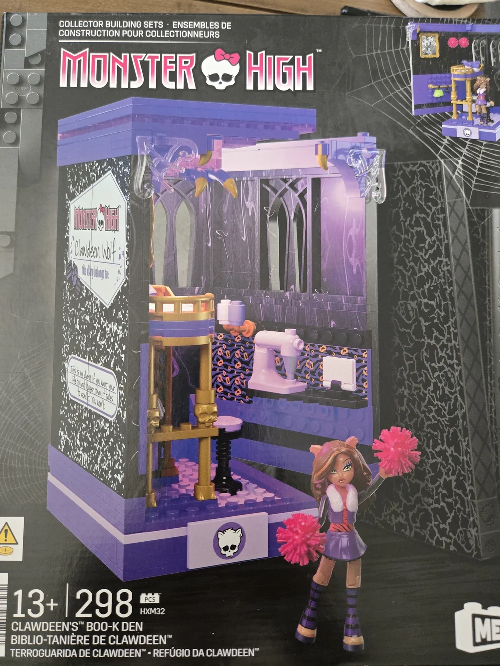 Monster High Clawdeen's Book-K Den Playset - Purple